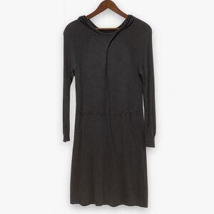 Kokun Sweater Dress Womens Size Medium Gray Bamboo Cashmere Blend Quiet Luxury‎